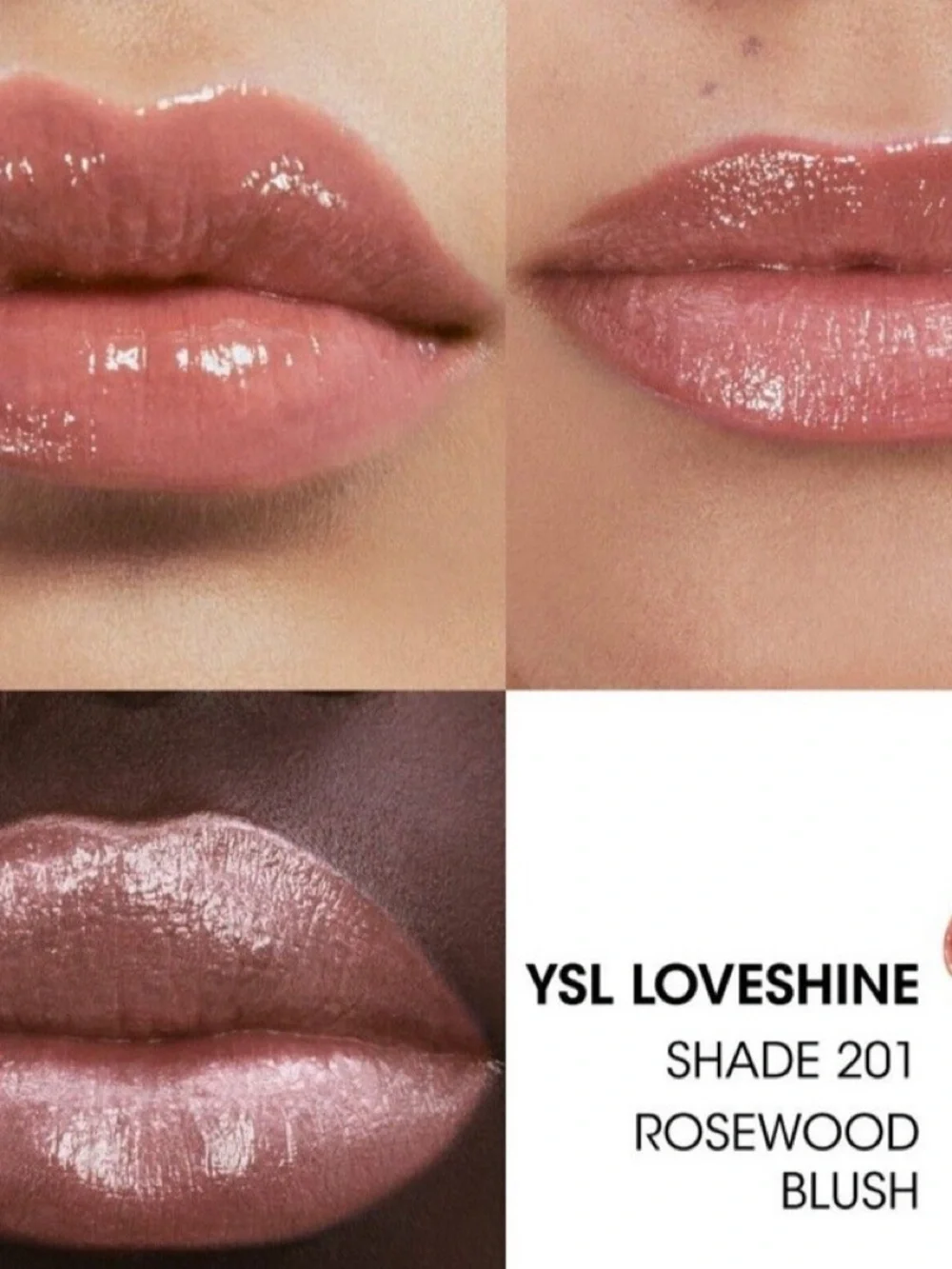 Yves Saint Laurent YSL Loveshine Lip Oil Stick #201 Rosewood Blush mini